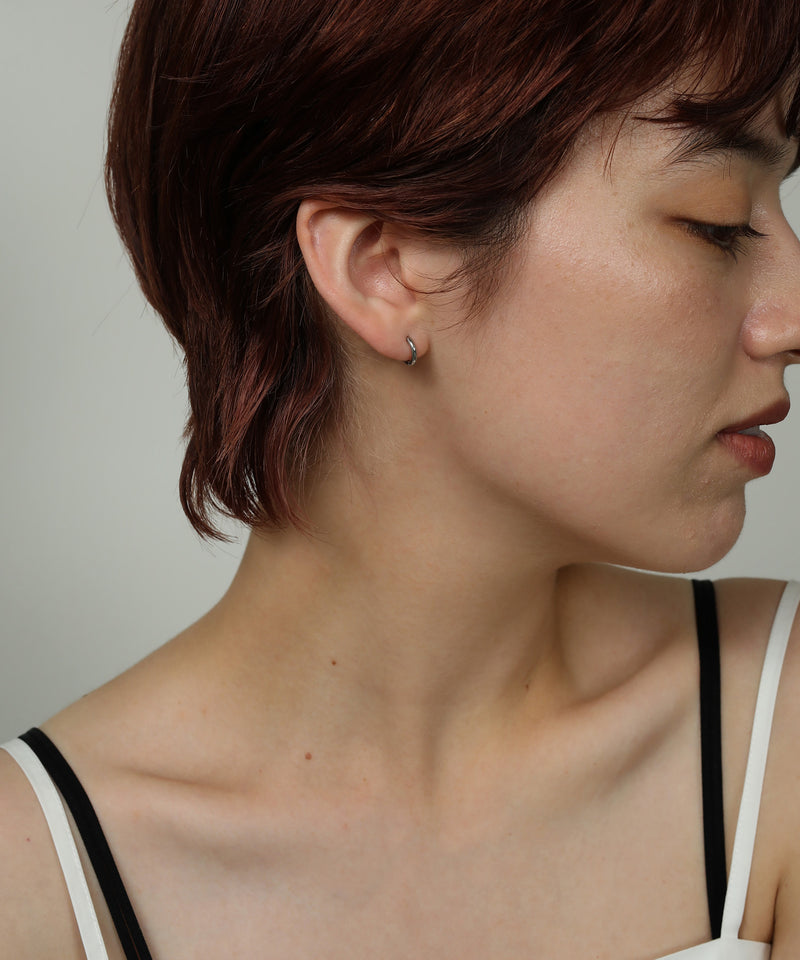 金属アレルギー対応 シンプルフープピアス 9mm 両耳用 サージカルステンレス ユニセックス