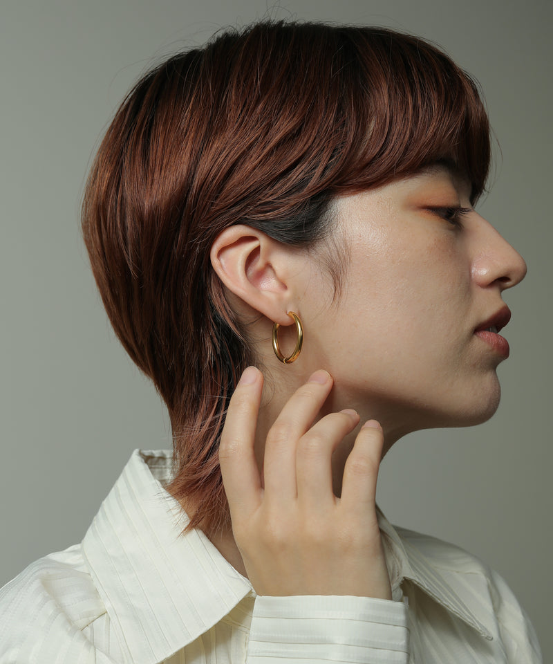 金属アレルギー対応 メタルフープピアス 25mm サージカルステンレス