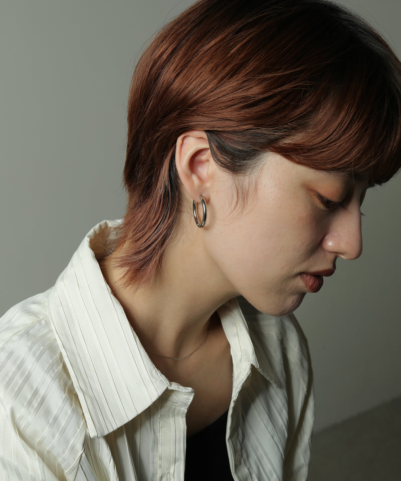 金属アレルギー対応 メタルフープピアス 25mm サージカルステンレス