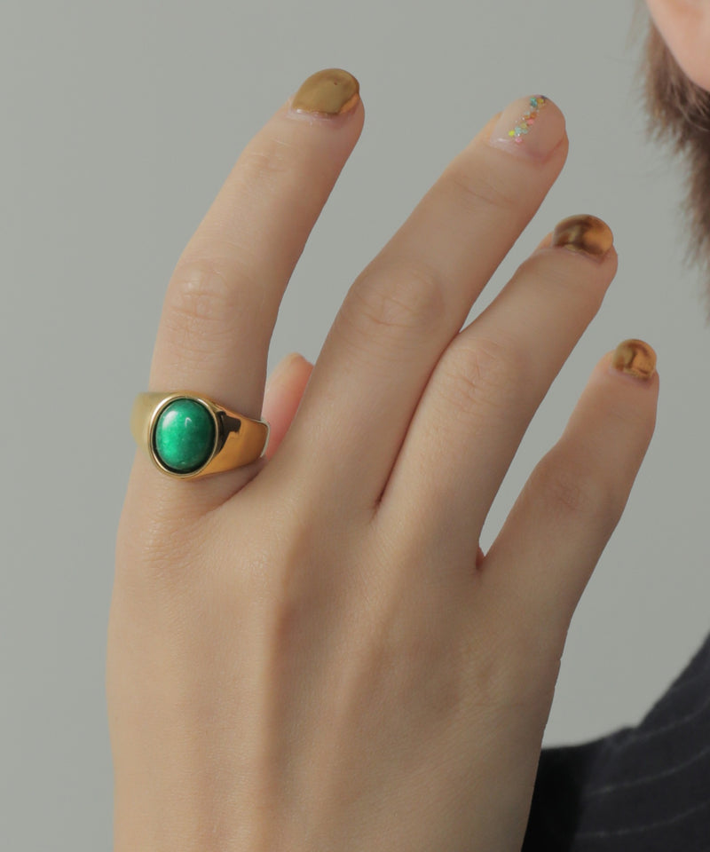 金属アレルギー対応 ストーンリング サージカルステンレス