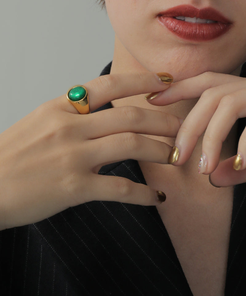 金属アレルギー対応 ストーンリング サージカルステンレス