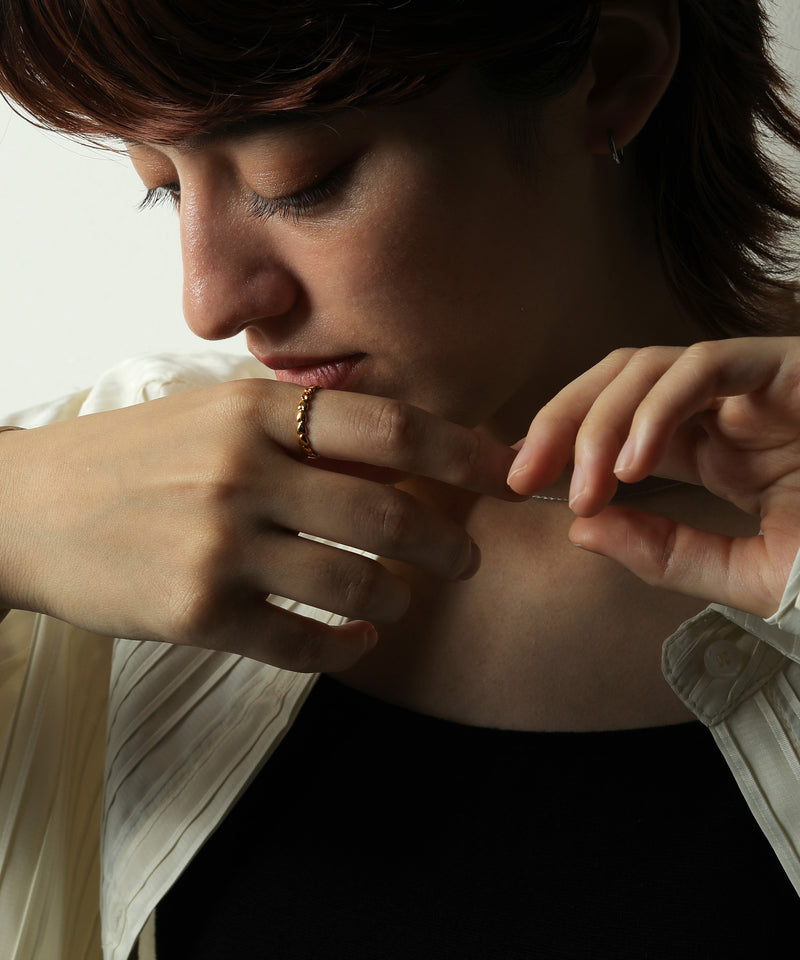 金属アレルギー対応 ハートモチーフリング サージカルステンレス