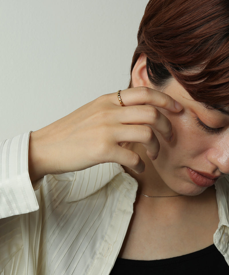 金属アレルギー対応 ハートモチーフリング サージカルステンレス