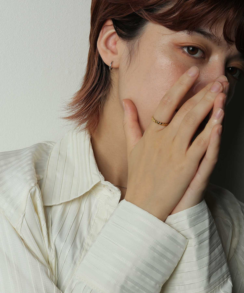 金属アレルギー対応 ハートモチーフリング サージカルステンレス