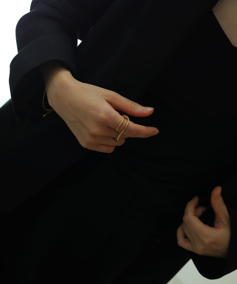 【ORLEAN】 ニュアンスダブルフィンガーリング サージカルステンレス